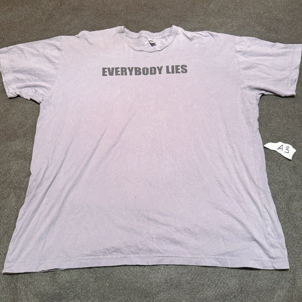 House Tv Show Mens 2X Double Extra Large Gray Everybody Lies Tee Shirt